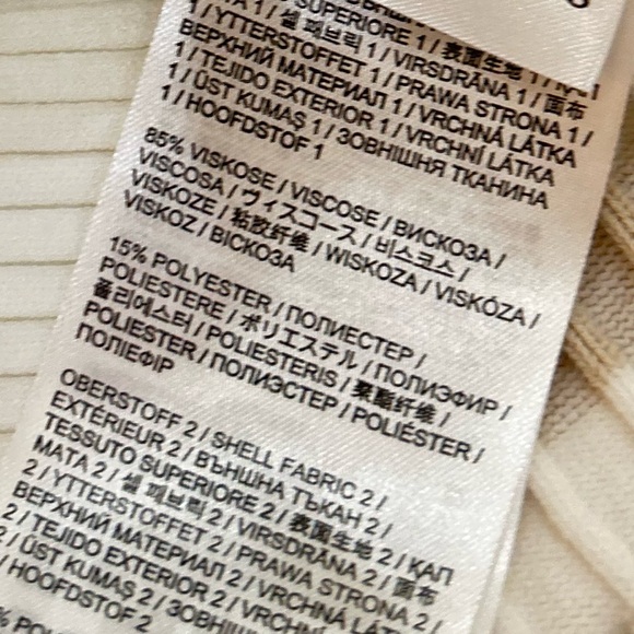 Bogner made in turkey luxurious White V-Neck Sweater ribbed tennis size small - Picture 8 of 8